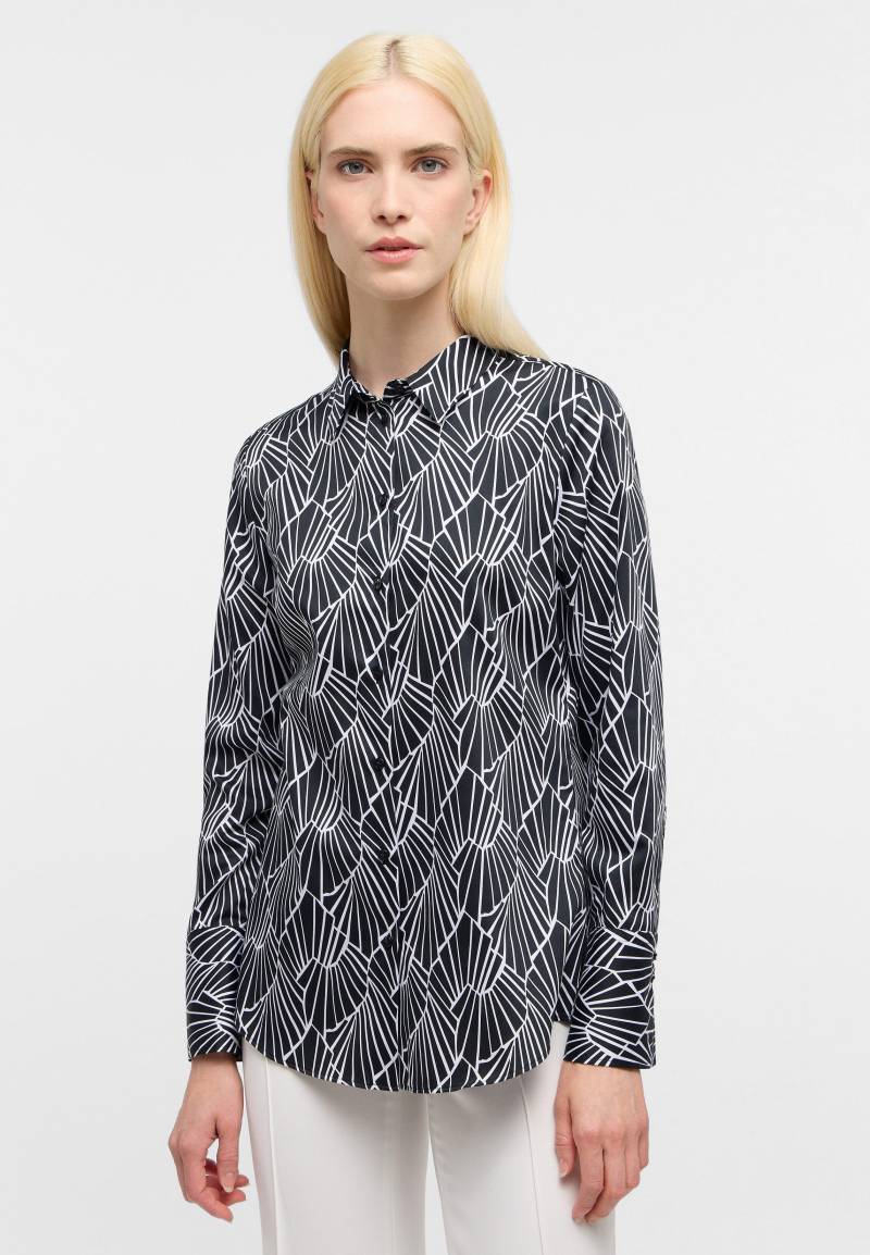 ETERNA - Bluse Satingewebe Langarm schwarz von ETERNA