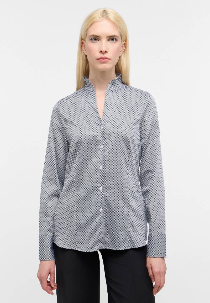 ETERNA - Bluse Satingewebe Langarm weiß/schwarz von ETERNA
