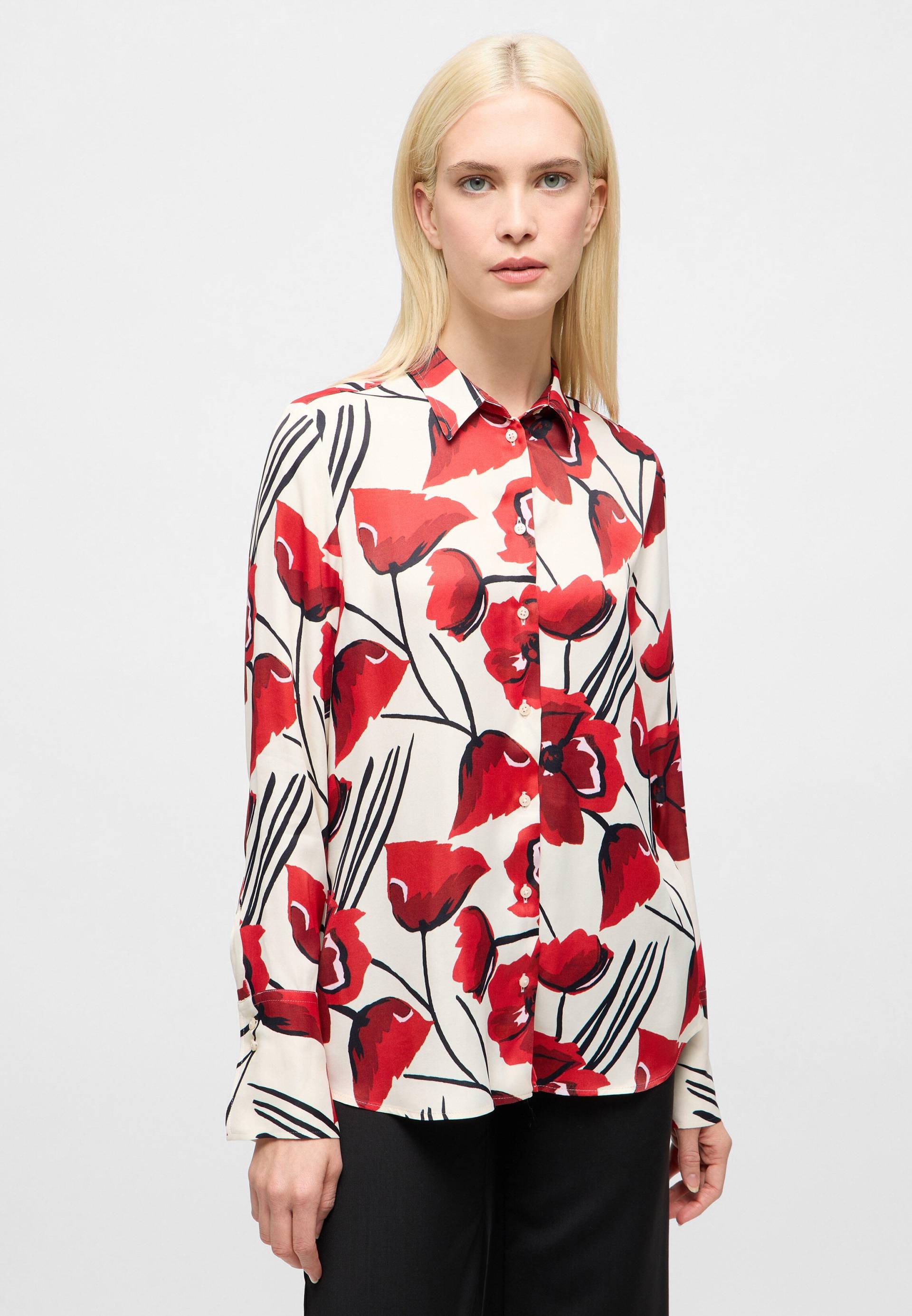 ETERNA - Bluse Viskose Langarm creme von ETERNA