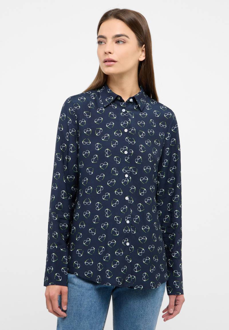 ETERNA - Bluse Viskose Langarm navy von ETERNA