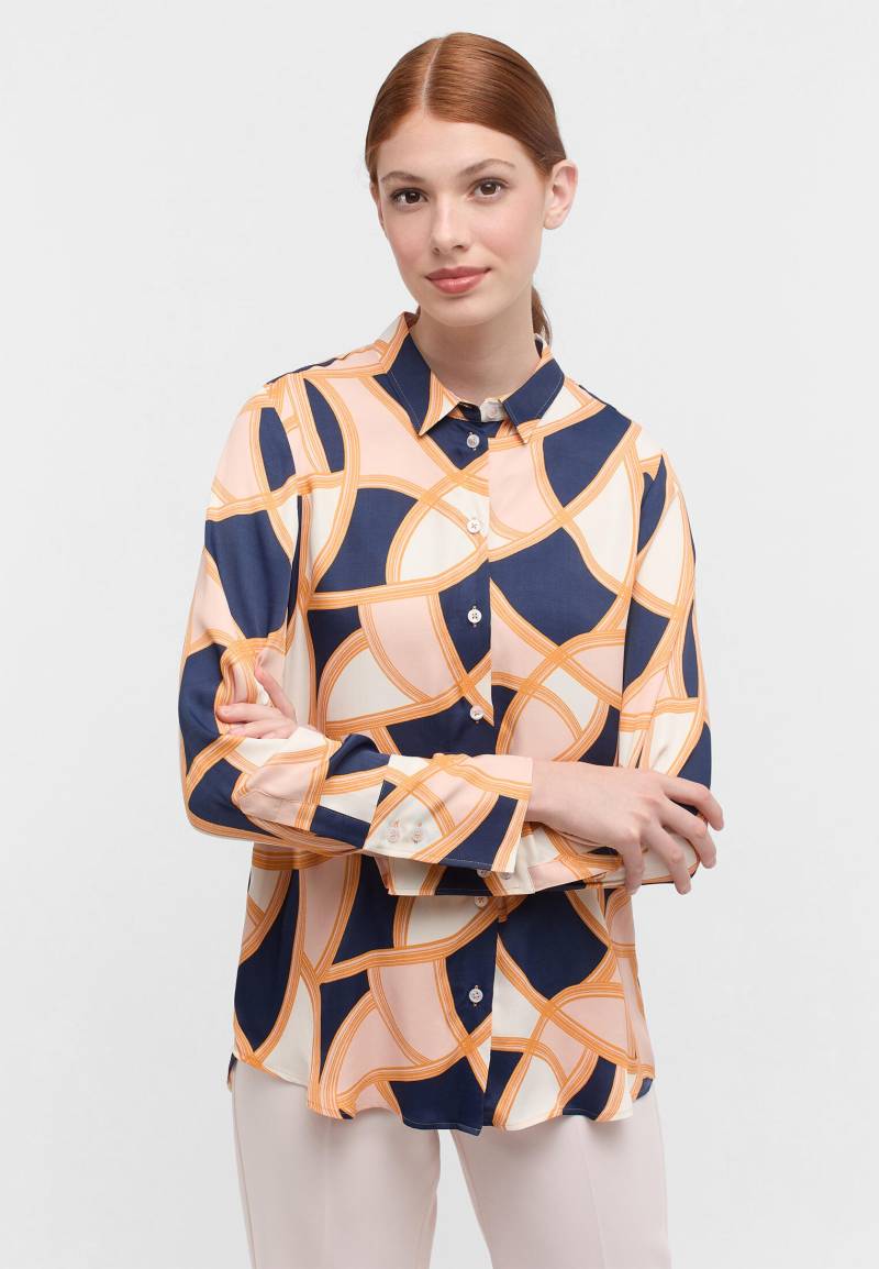 ETERNA - Bluse Viskose Langarm navy von ETERNA