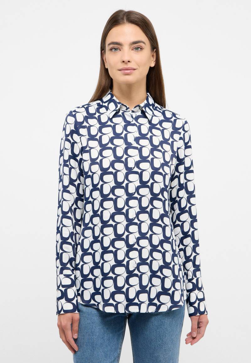 ETERNA - Bluse Viskose Langarm navy von ETERNA