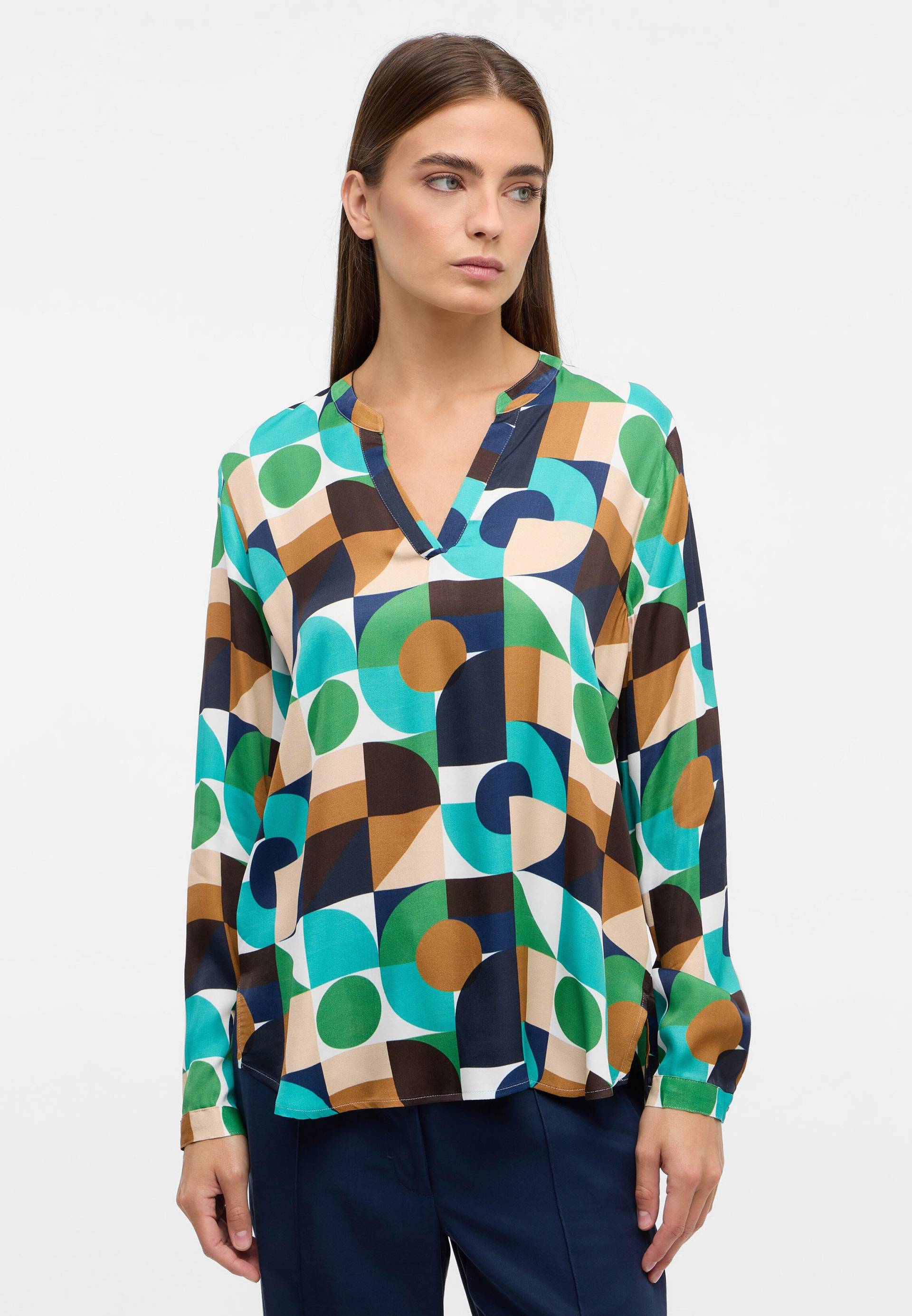 ETERNA - Bluse Viskose Langarm smaragd von ETERNA