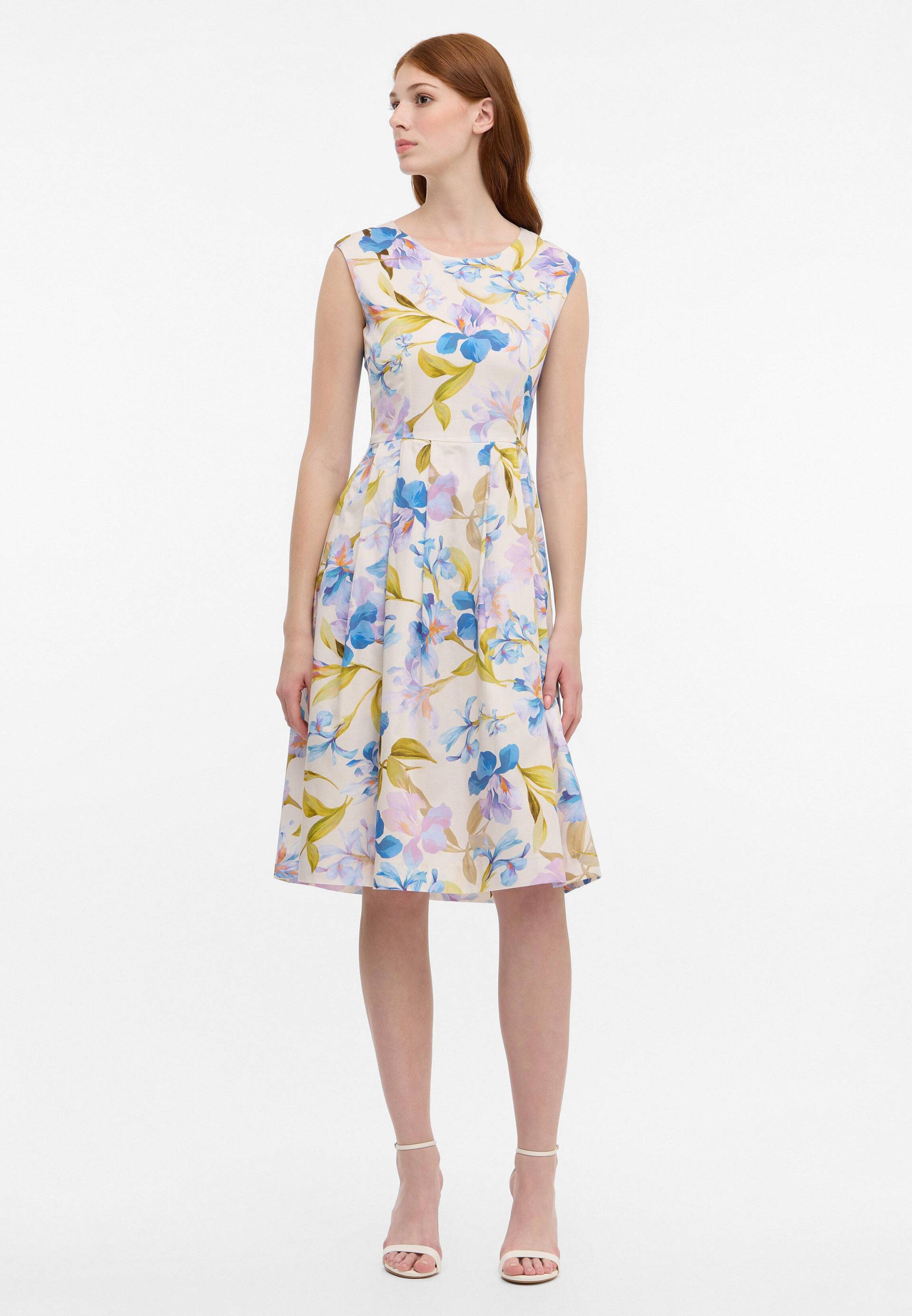 ETERNA - Blusenkleid Satingewebe ohne Arm blau von ETERNA