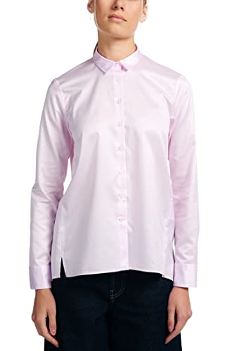 ETERNA Comfort Fit Bluse Langarm Hemdenkragen Twill rosa Größe 48 von ETERNA