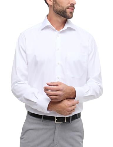 ETERNA Comfort Fit Cover Hemd Langarm Blickdicht Brusttasche weiß Größe 52 von ETERNA