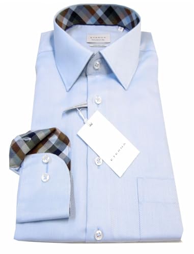 ETERNA Comfort Fit Hemd Business unifarben (DE/NL/SE/PL, Kragenweite, 46, Regular, Regular, hellblau 01) von ETERNA