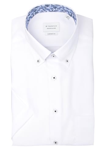 ETERNA Comfort Fit Hemd Kurzarm Button Down Kragen weiß Größe 43 von ETERNA