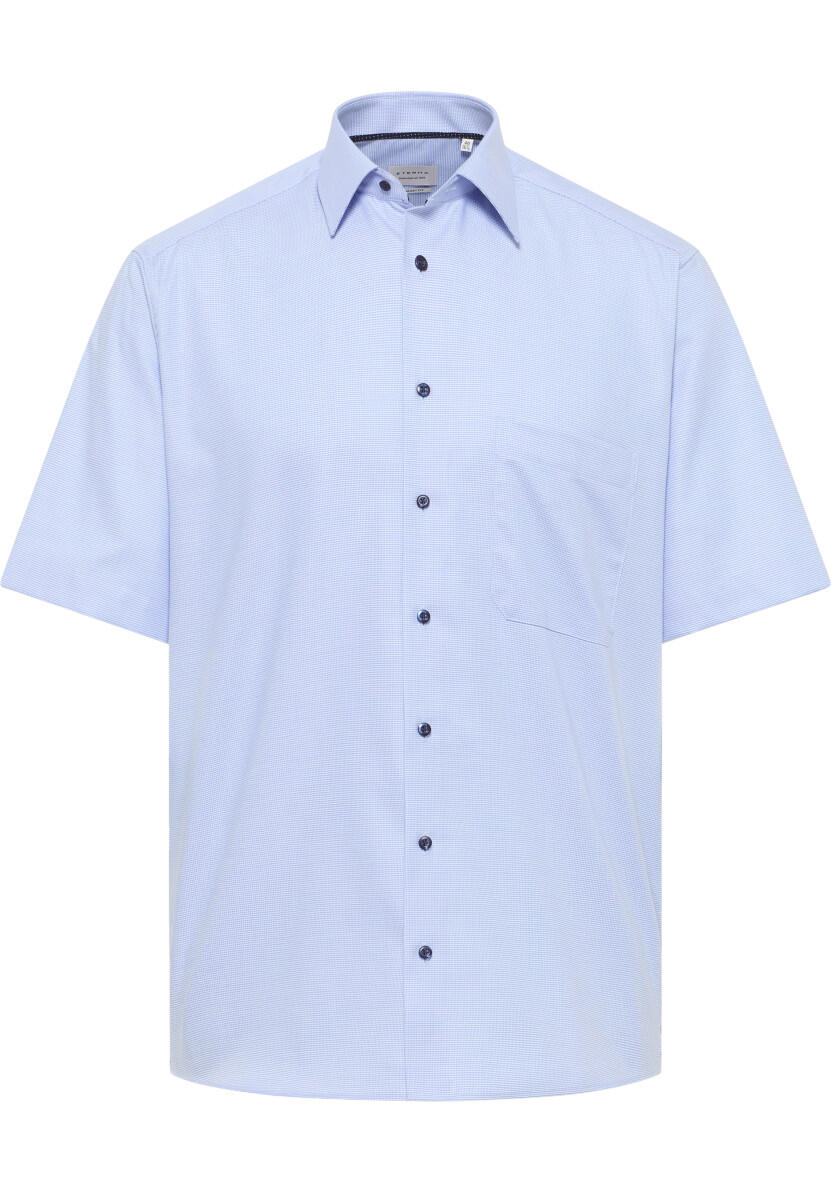ETERNA - Comfort Fit: Hemd mit Kurzarm blau - Gr. - 43 von ETERNA