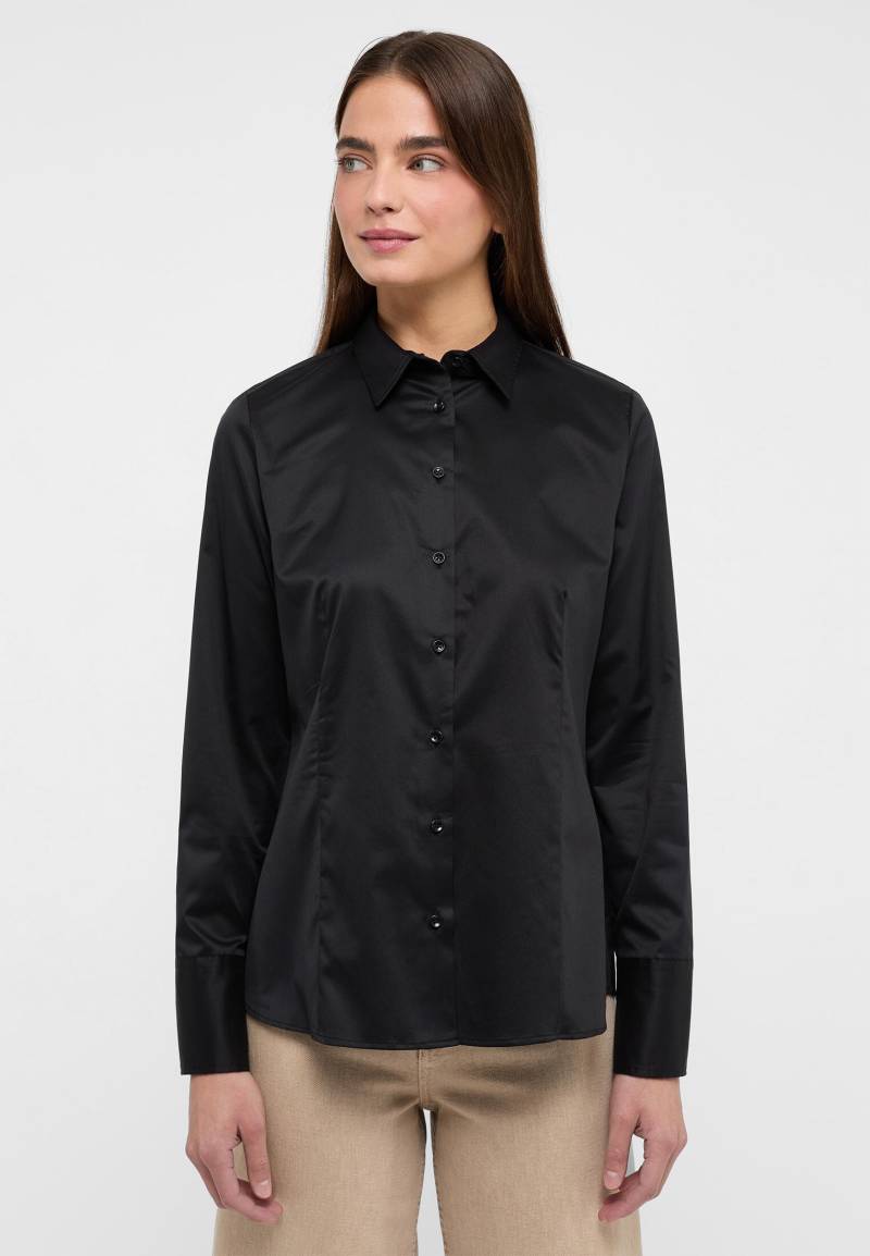ETERNA - Cover Shirt Bluse Twill Langarm schwarz von ETERNA