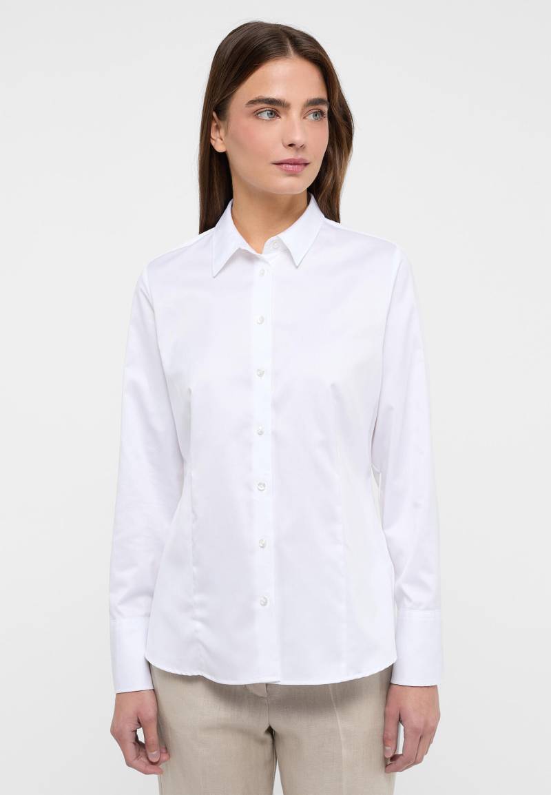 ETERNA - Cover Shirt Bluse Twill Langarm weiß von ETERNA