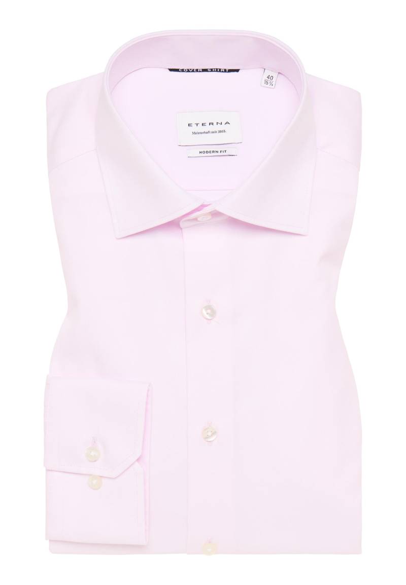 ETERNA - Cover Shirt Twill Langarm rosa von ETERNA