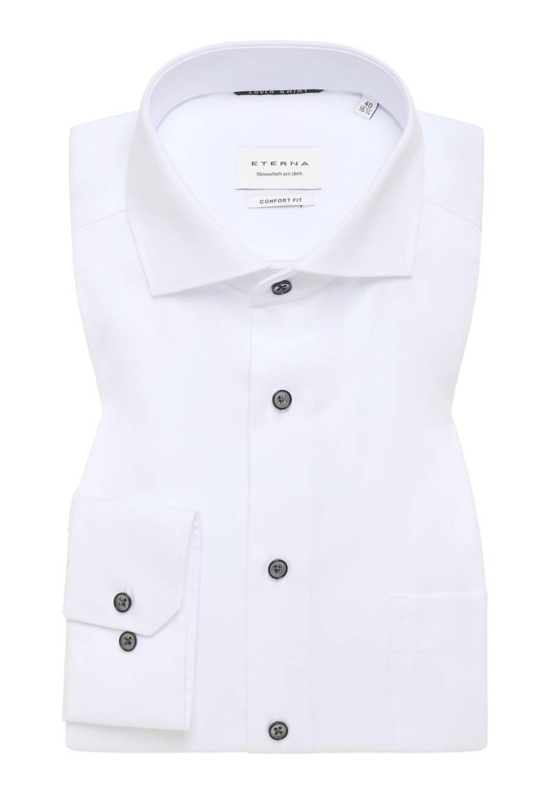 ETERNA - Cover Shirt Twill Langarm weiß von ETERNA