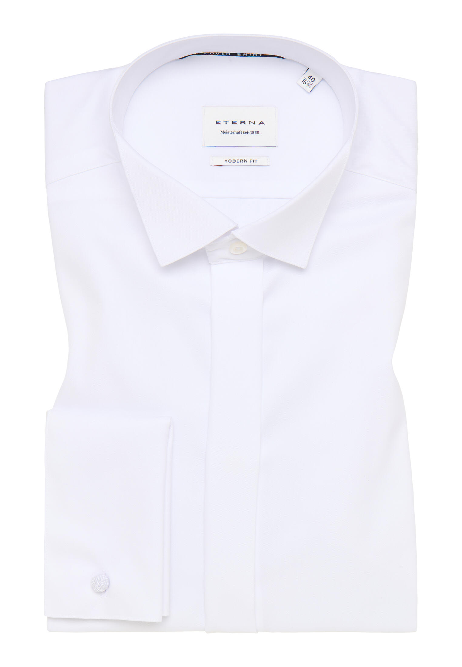 ETERNA - Cover Shirt Twill Langarm weiß von ETERNA