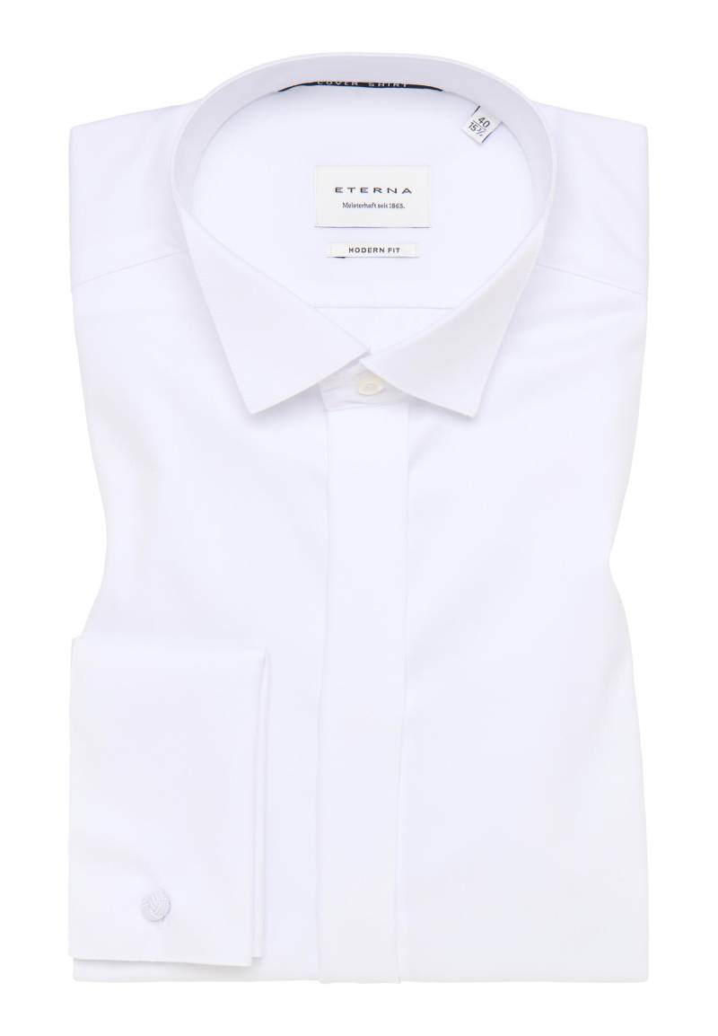ETERNA - Cover Shirt Twill Langarm weiß von ETERNA