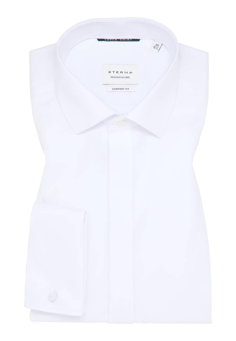 ETERNA - Cover Shirt Twill Langarm weiß von ETERNA