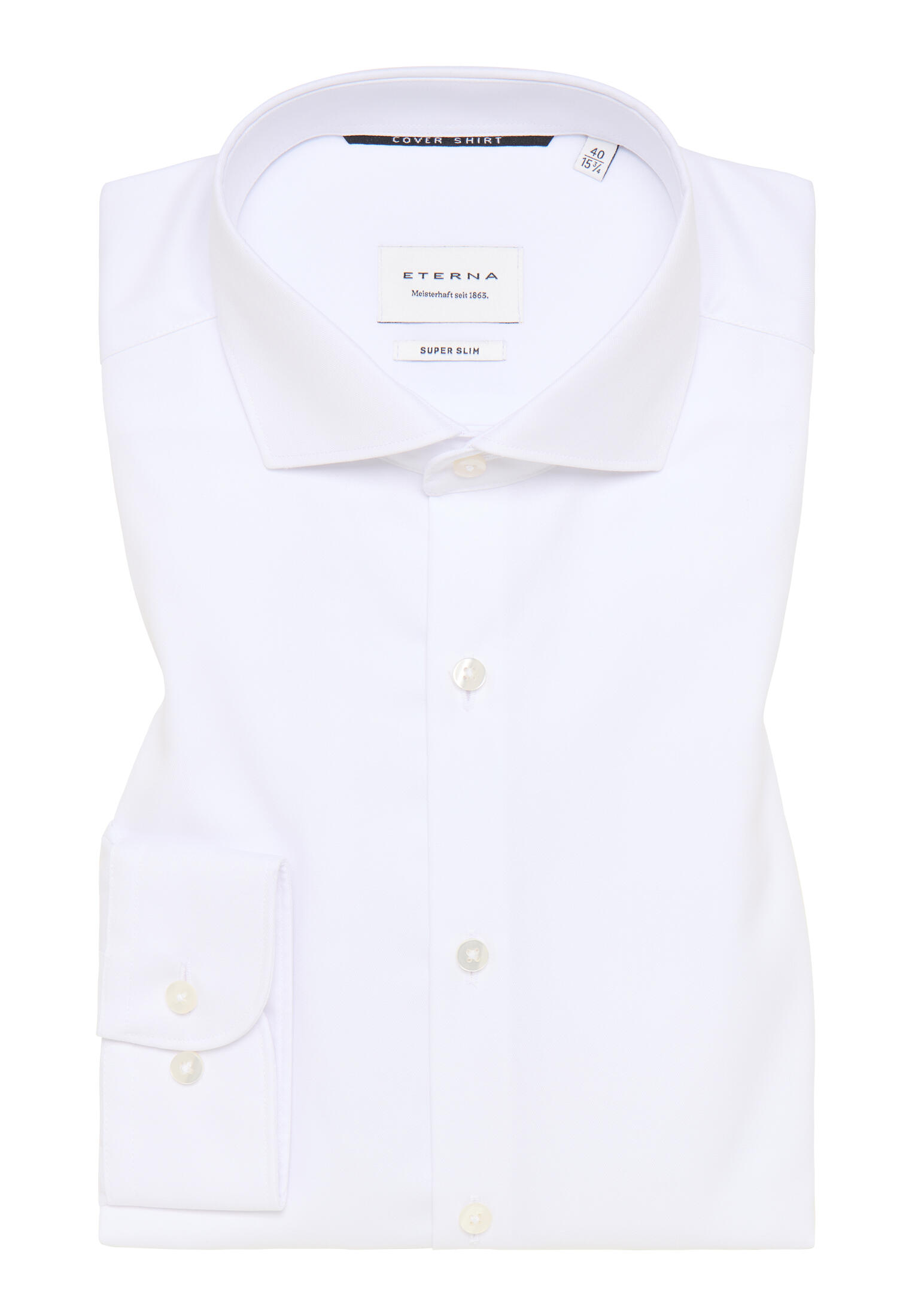 ETERNA - Cover Shirt Twill Langarm weiß von ETERNA