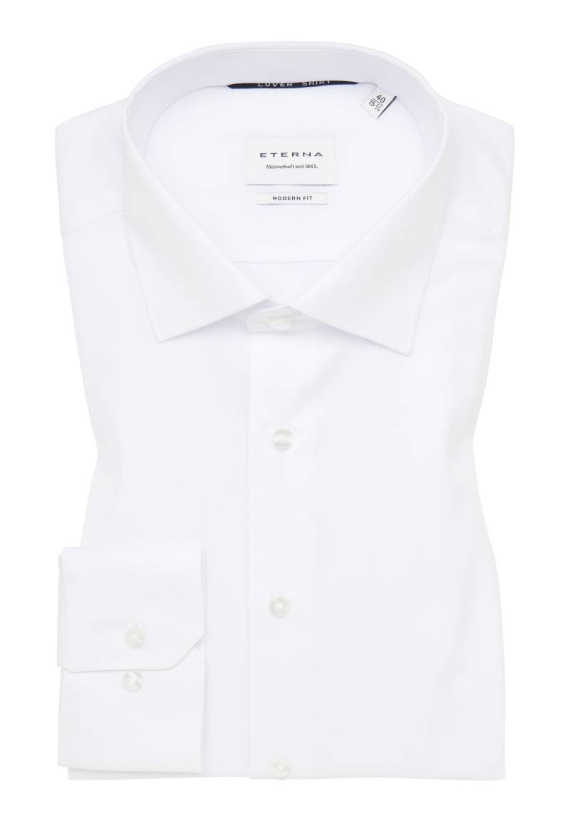 ETERNA - Cover Shirt Twill verlängerter Arm (68 cm) weiß von ETERNA