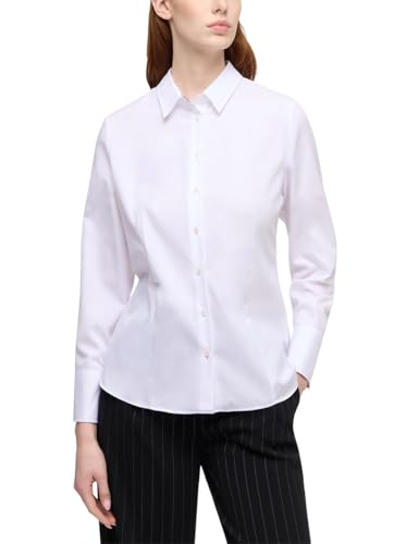 ETERNA Damen Baumwollbluse Regular FIT 1/1 weiß 38_D_1/1 von ETERNA