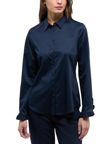 ETERNA Damen Satin Shirt Fitted 1/1 Navy 46_D_1/1 von ETERNA