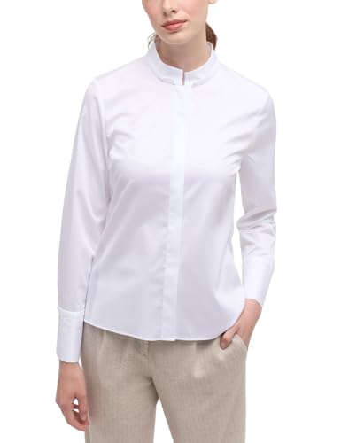 ETERNA Damen Satin Shirt Fitted 1/1 weiß 38_D_1/1 von ETERNA