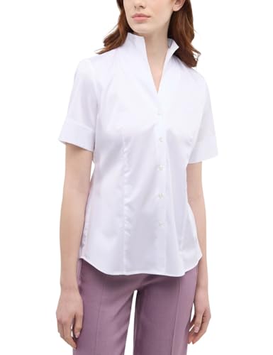 ETERNA Damen Satin Shirt Regular FIT 1/2 weiß 36_D_1/2 von ETERNA