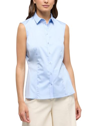 ETERNA Damen Satin Shirt Regular FIT sl hellblau 38_D_sl von ETERNA