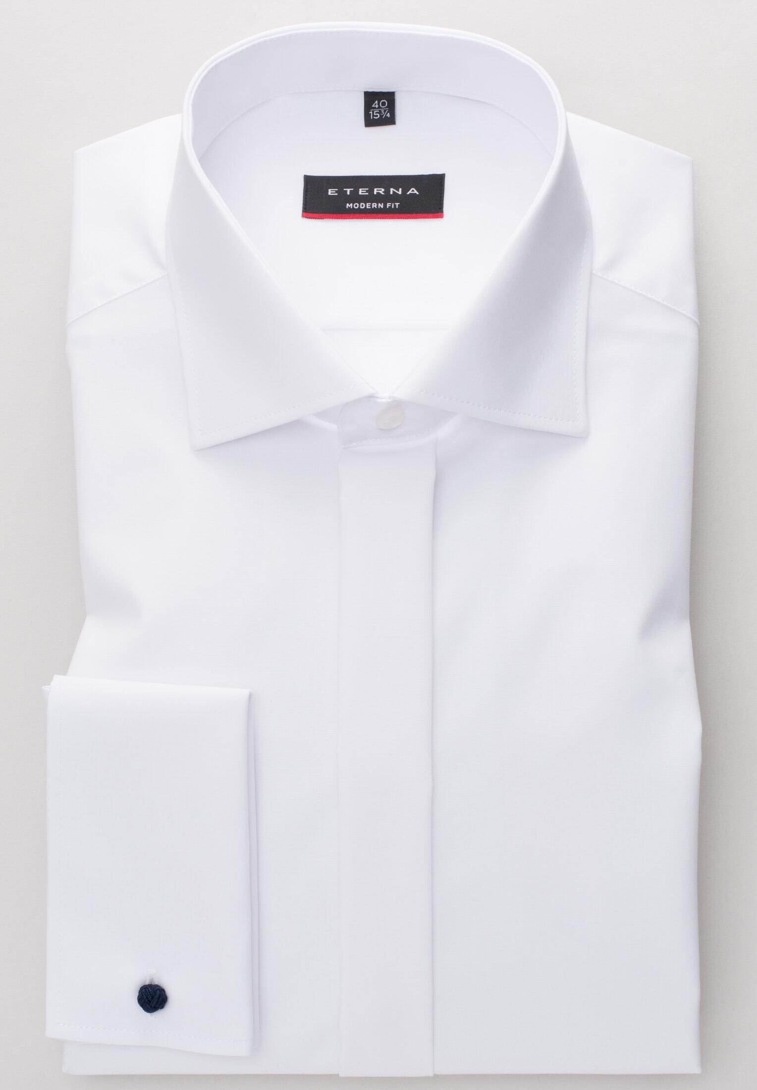 ETERNA - Hemd Chambray Langarm weiß von ETERNA