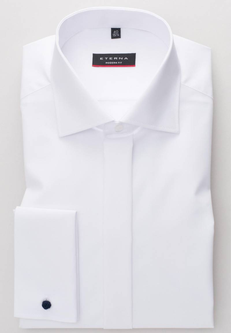 ETERNA - Hemd Chambray Langarm weiß von ETERNA