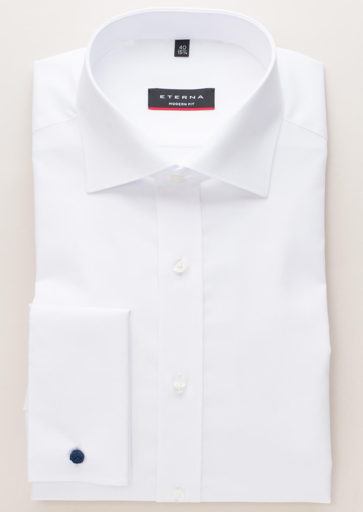 ETERNA - Hemd Chambray Langarm weiß von ETERNA