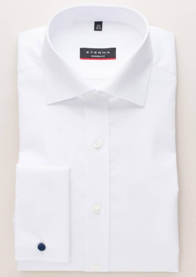 ETERNA - Hemd Chambray Langarm weiß von ETERNA