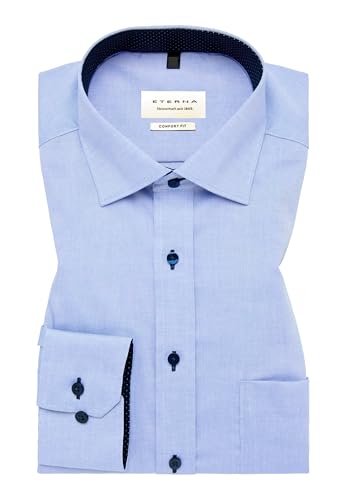 ETERNA Hemd Comfort Fit Cut Business (DE/NL/SE/PL, Kragenweite, 44, Regular, Regular, Blau) von ETERNA