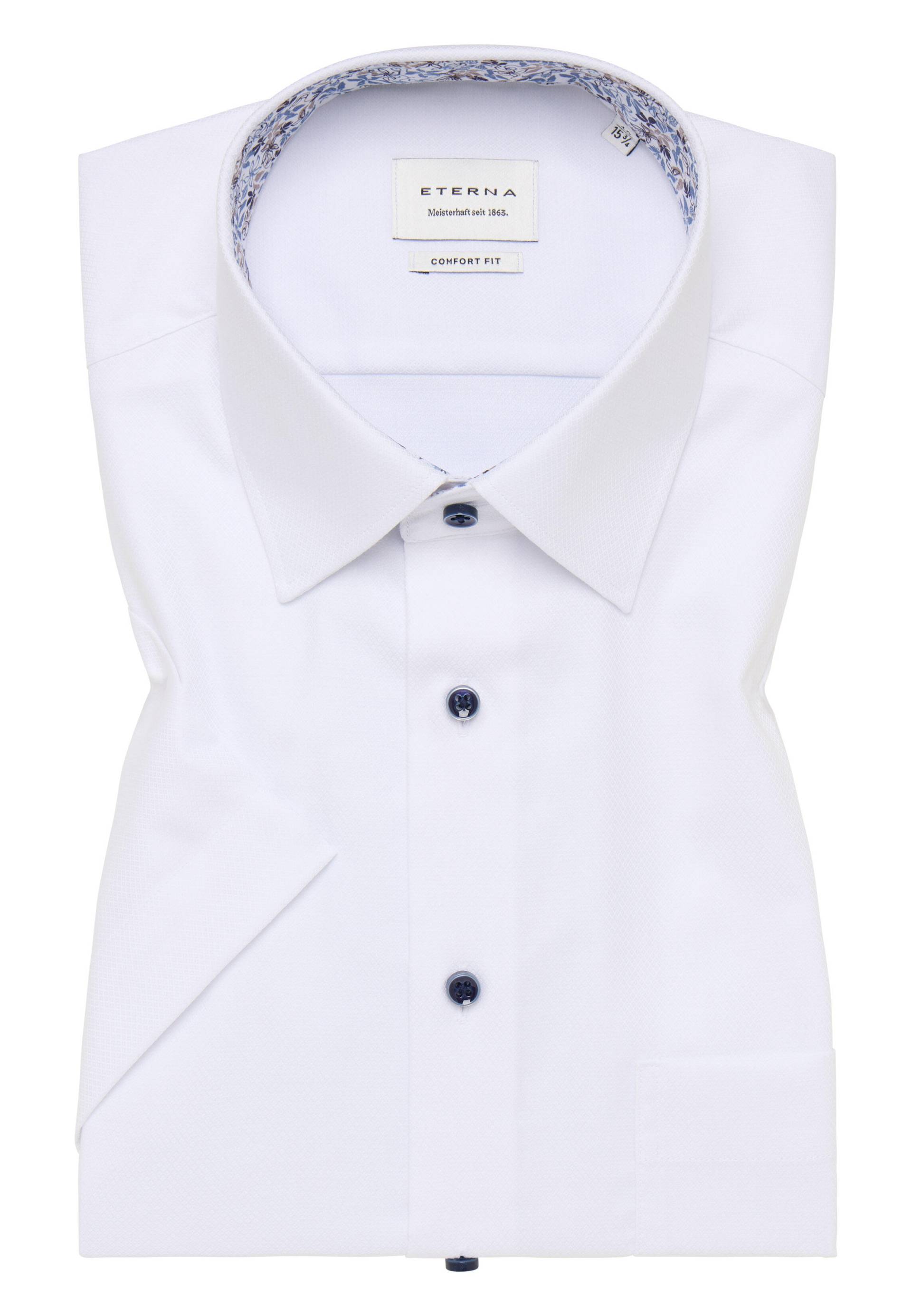 ETERNA - Hemd Dobbydesign Kurzarm weiß von ETERNA