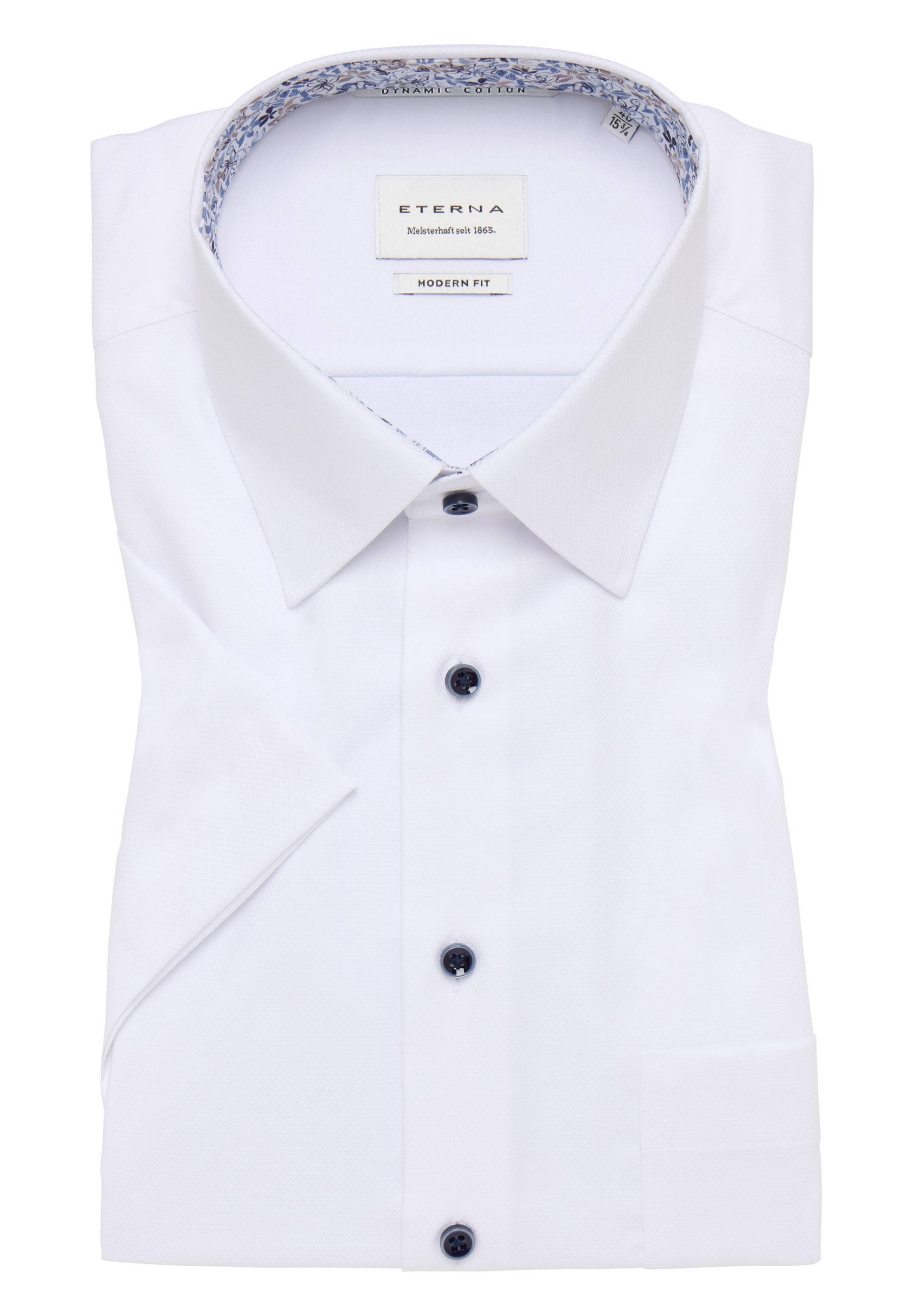 ETERNA - Hemd Dobbydesign Kurzarm weiß von ETERNA