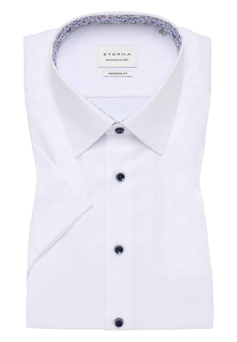 ETERNA - Hemd Dobbydesign Kurzarm weiß von ETERNA