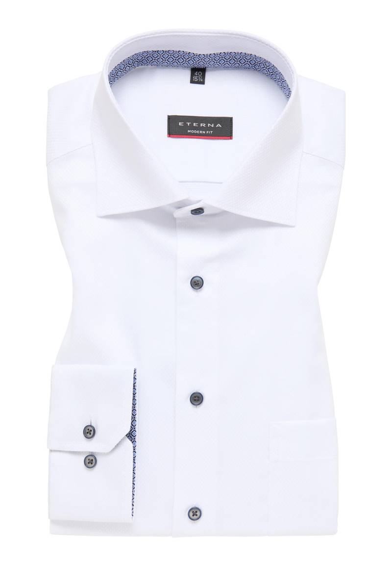 ETERNA - Hemd Dobbydesign Langarm weiß von ETERNA