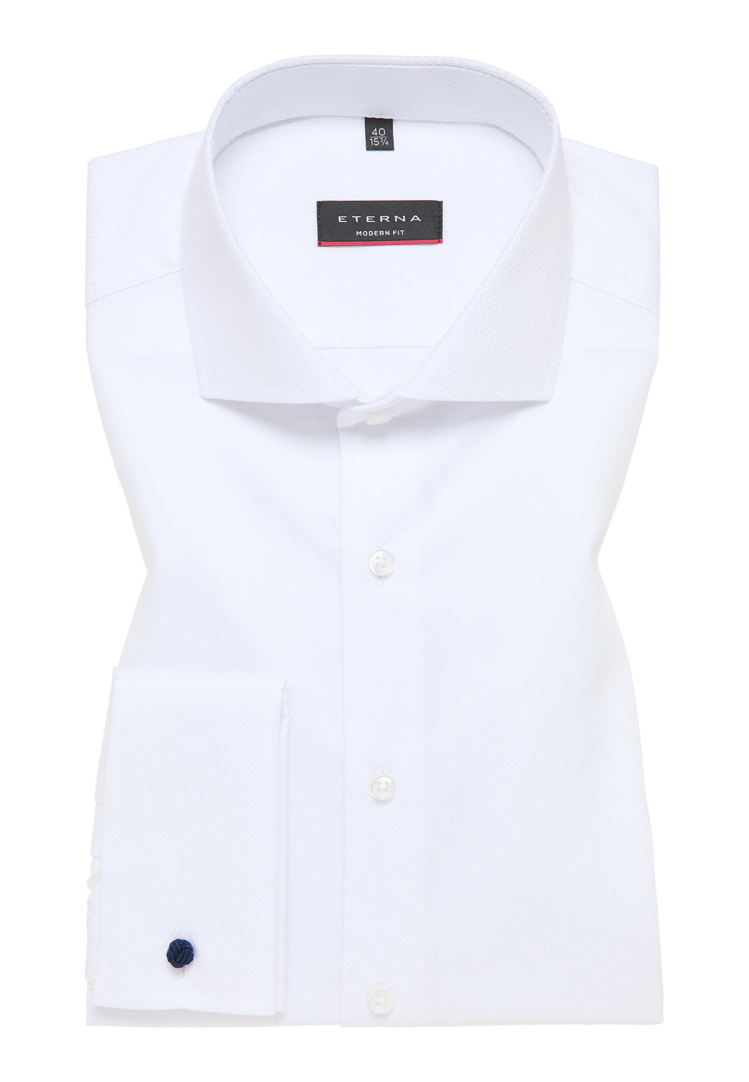 ETERNA - Hemd Dobbydesign Langarm weiß von ETERNA