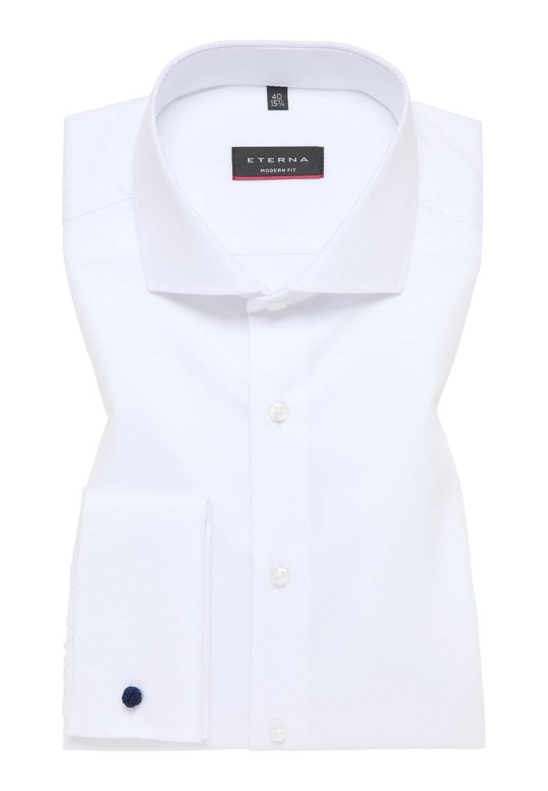ETERNA - Hemd Dobbydesign Langarm weiß von ETERNA