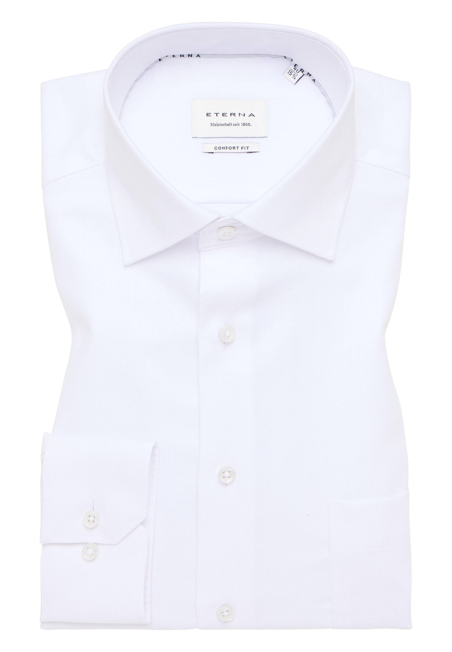 ETERNA - Hemd Fischgrat Langarm weiß von ETERNA
