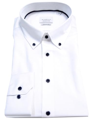 ETERNA Hemd MODERN FIT Cut Business Button-Down-Kragen (DE/NL/SE/PL, Kragenweite, 43, Regular, Regular, Weiß) von ETERNA