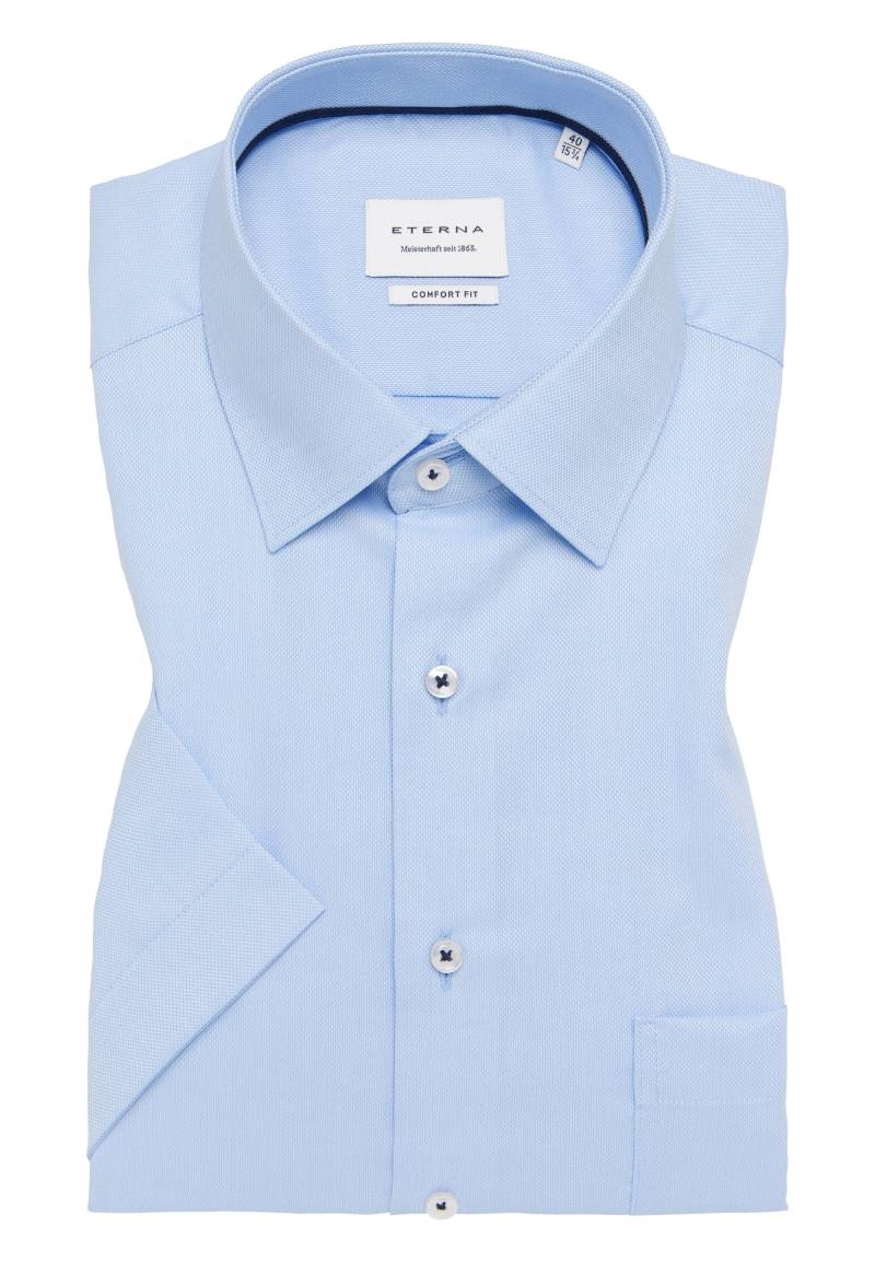 ETERNA - Hemd Natté Kurzarm hellblau von ETERNA