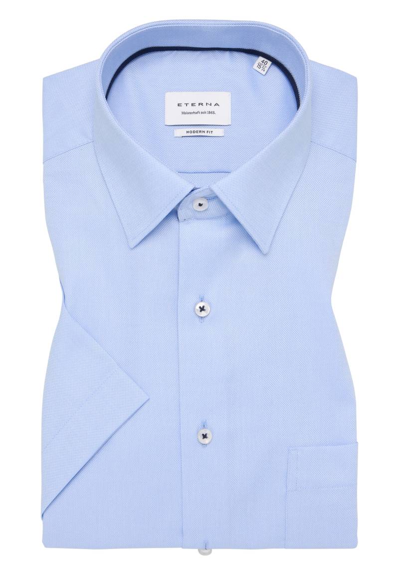 ETERNA - Hemd Natté Kurzarm hellblau von ETERNA
