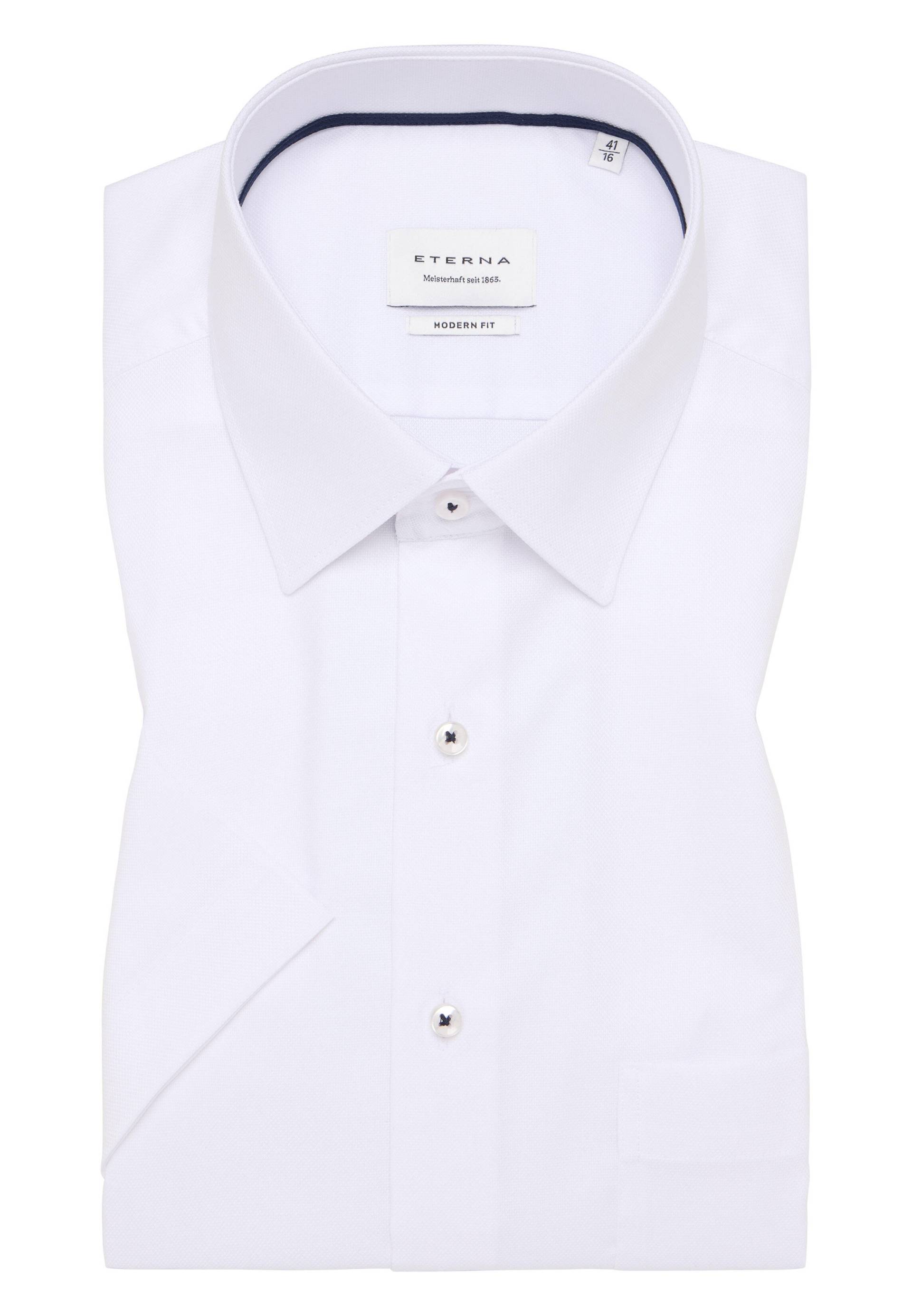 ETERNA - Hemd Natté Kurzarm weiß von ETERNA
