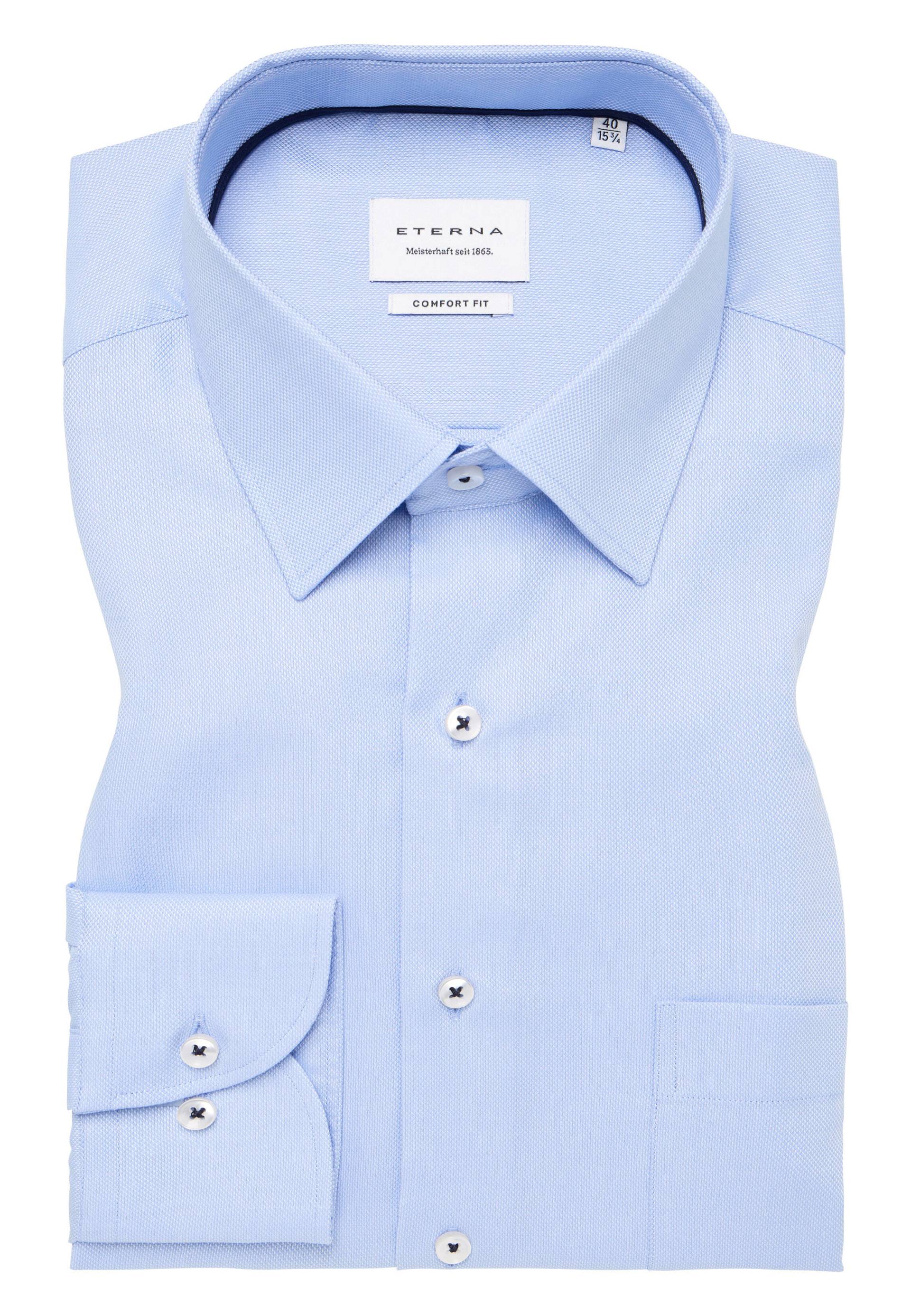 ETERNA - Hemd Natté Langarm hellblau von ETERNA