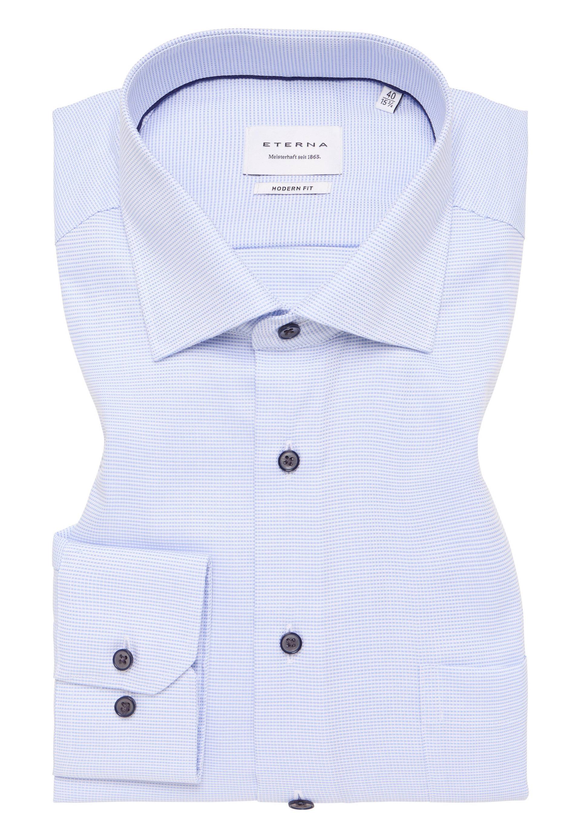 ETERNA - Hemd Natté Langarm hellblau von ETERNA