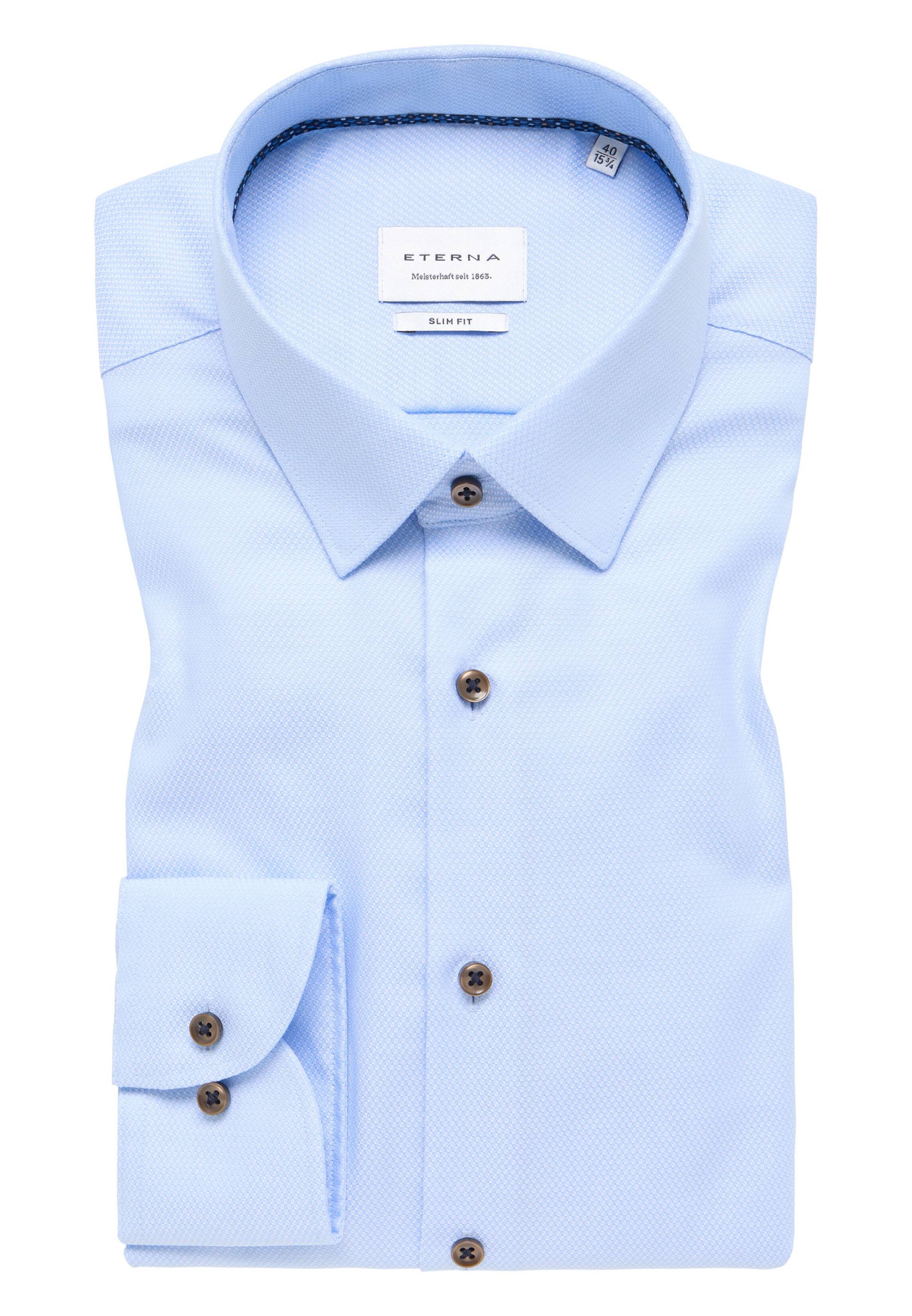 ETERNA - Hemd Natté Langarm hellblau von ETERNA