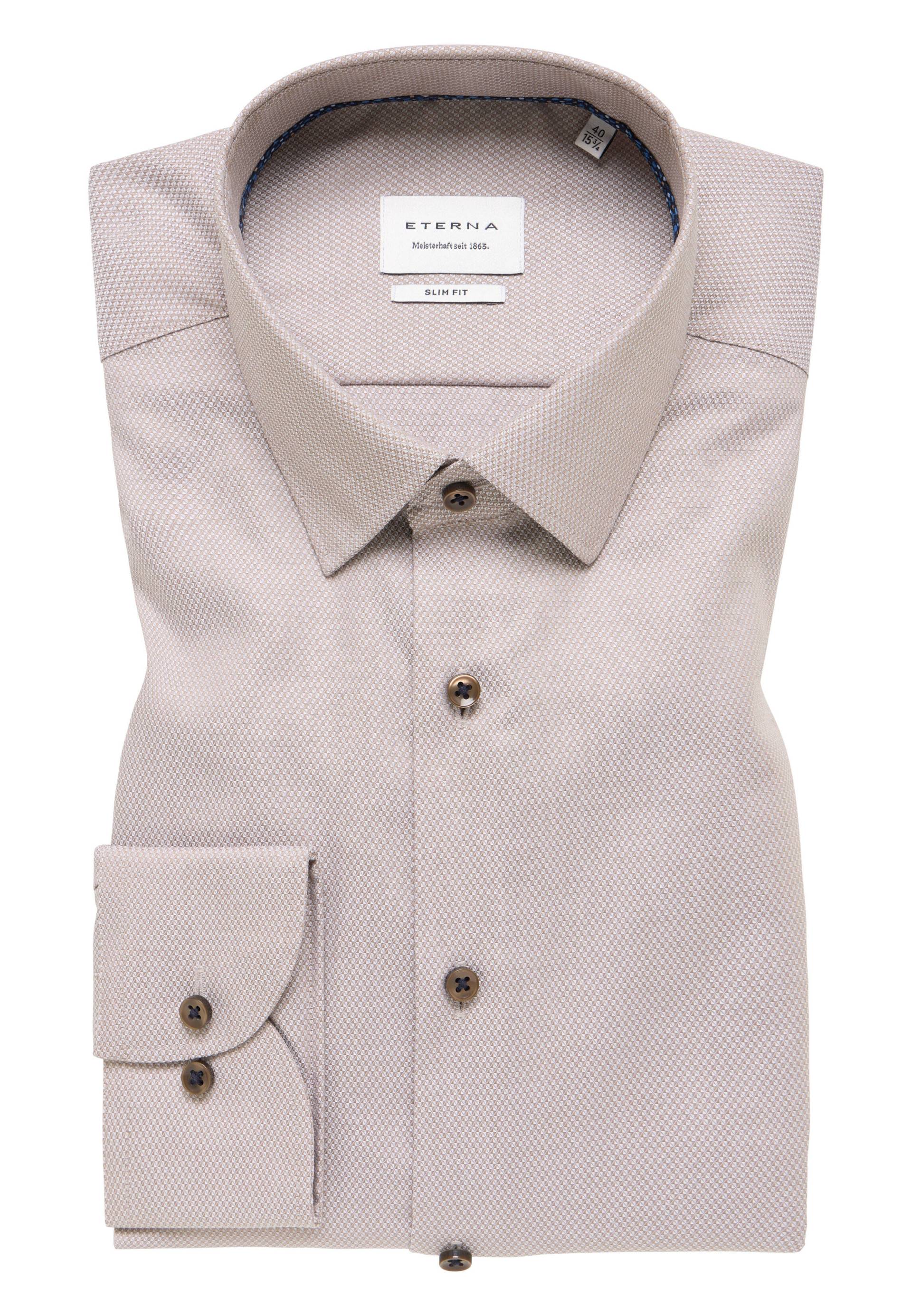 ETERNA - Hemd Natté Langarm sand von ETERNA