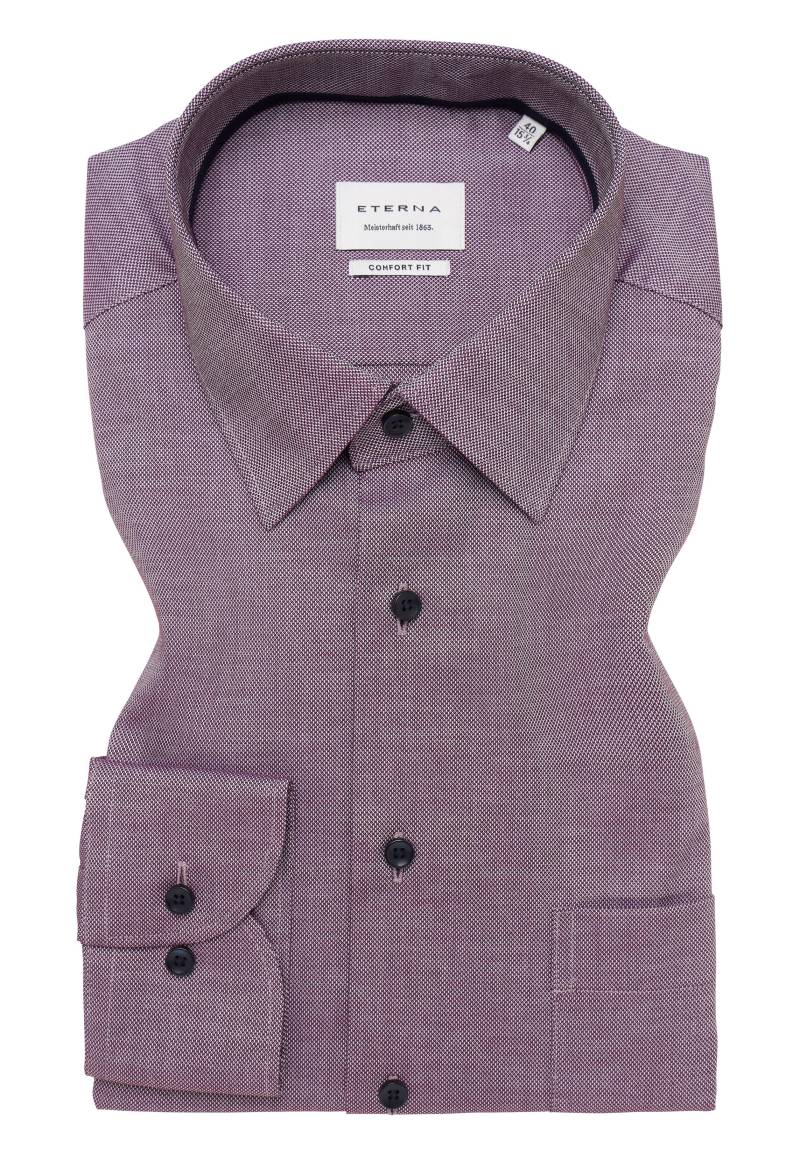 ETERNA - Hemd Natté Langarm weinrot von ETERNA