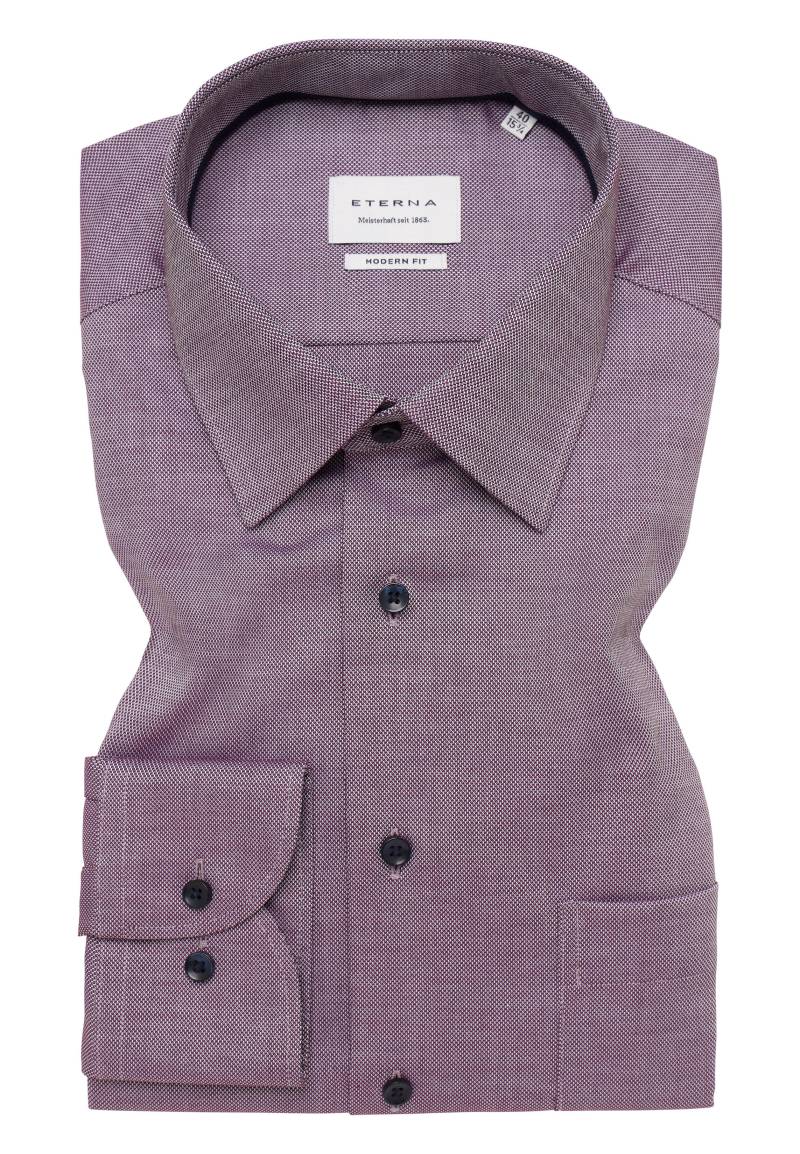 ETERNA - Hemd Natté Langarm weinrot von ETERNA