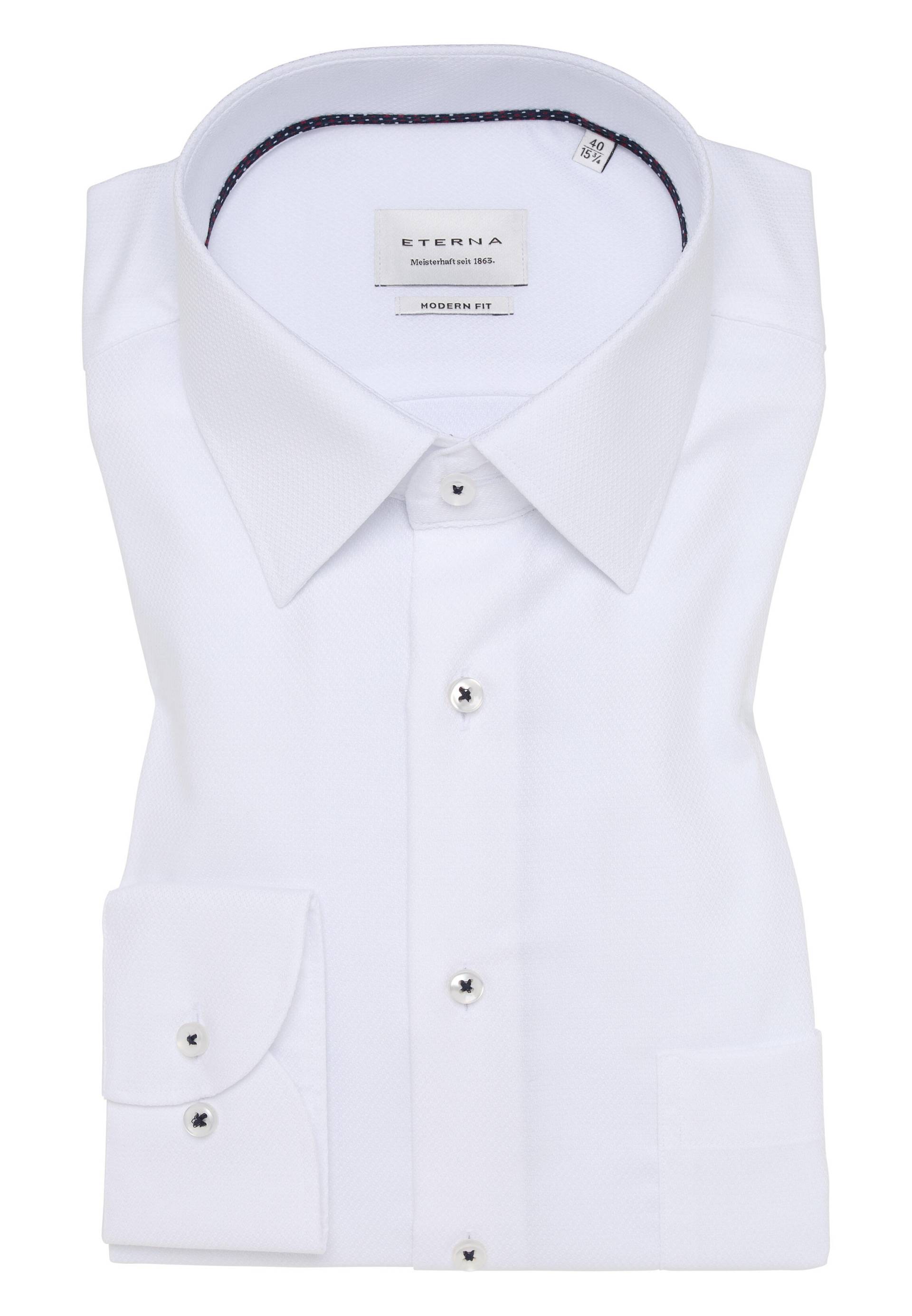 ETERNA - Hemd Natté Langarm weiß von ETERNA